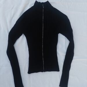 LUCY & Paris Black with Rhinestone Zipper size small.